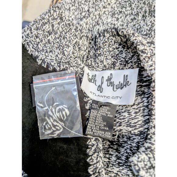 NWT Talk of the Walk Atlantic City Suede Knit Jacket Black White Size M - Picture 5 of 9